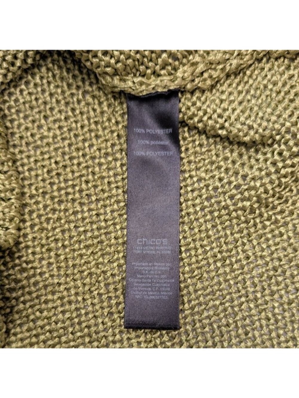 Chicos Travelers Collection Sleeveless Sweater Tank Wasabi Green Size 2 / US12 L - Picture 5 of 9